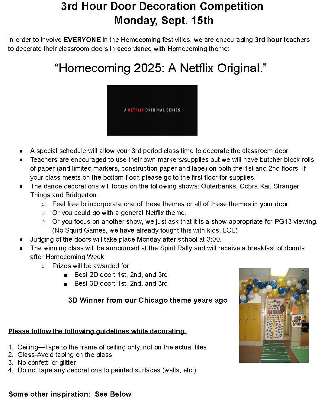 3rd Hour Door Decoration Competition